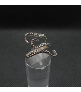 R002134 Handmade Sterling Silver Ring Octopus Genuine Solid Stamped 925 Empress